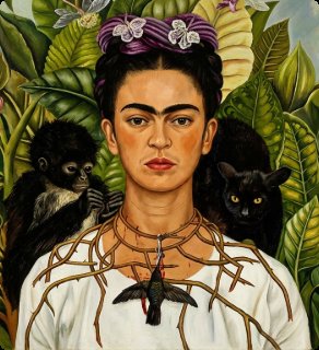 Self-Portrait with Thorn Necklace by Frida Kahlo